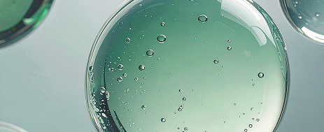 translucent green bubbles with small air pockets